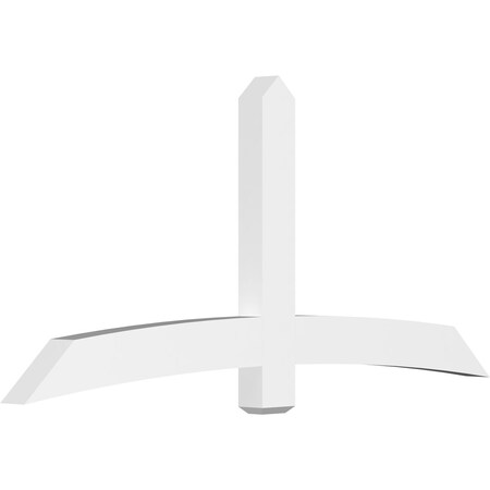 Ekena Millwork Bellingham Architectural Grade PVC Gable Bracket, 84"W x 38 1/2"H x 4"D x 6"F, 11/12 Pitch GBP084X39X0406BEL00